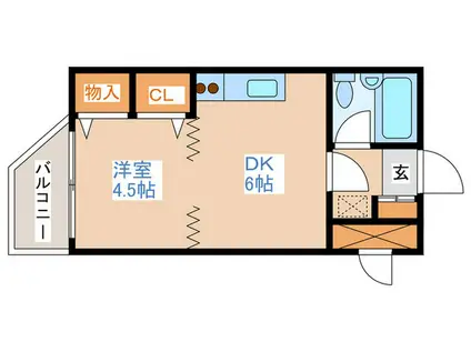 ステージ13(1DK/3階)の間取り写真