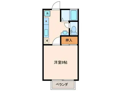 シガハイツ VIII(1K/1階)の間取り写真