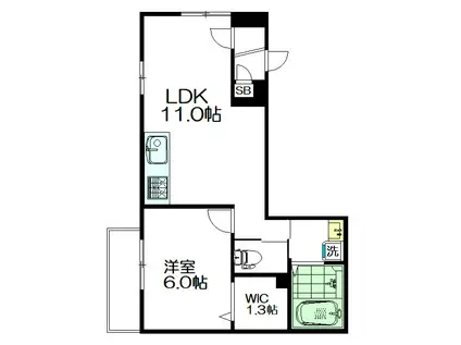 フェリーチェ井荻(1LDK/1階)の間取り写真