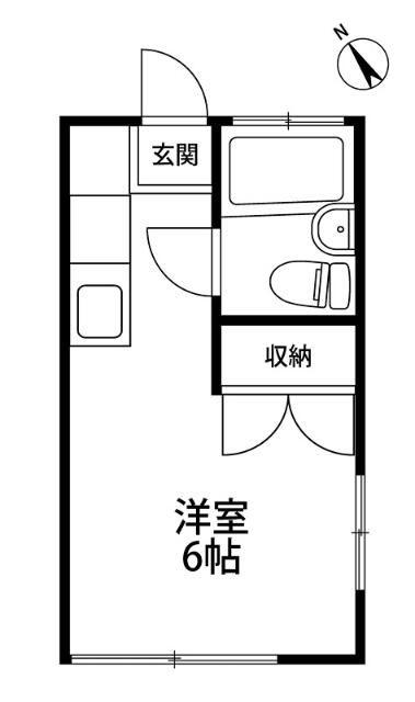 アザース愛名(ワンルーム/1階)の間取り写真
