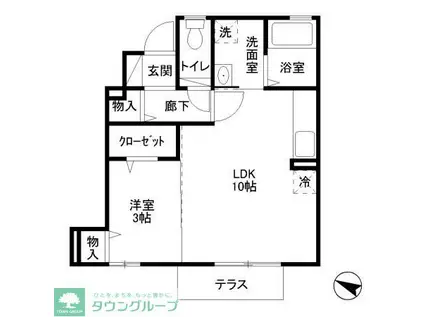 アイリーライフ(1LDK/1階)の間取り写真