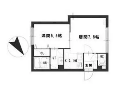 グランメール南郷通10(1LDK/1階)の間取り写真