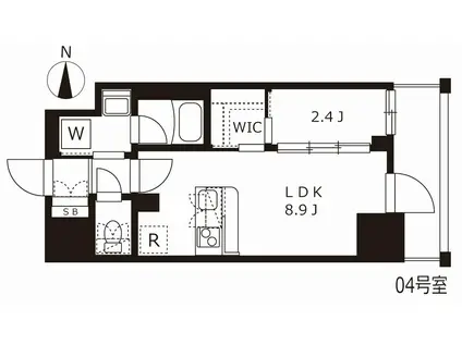ハーモニーレジデンス名古屋 イースト(1LDK/11階)の間取り写真