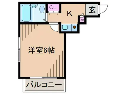 アートイン元住吉(1K/3階)の間取り写真