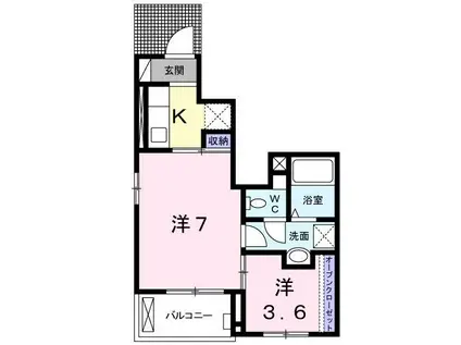 ドーン.王子(1K/1階)の間取り写真
