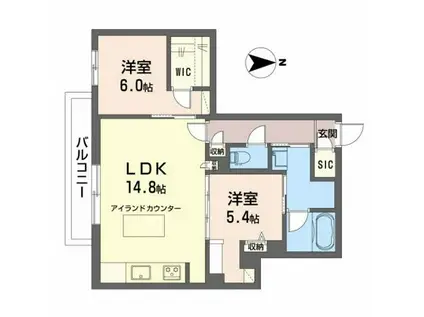 ライフステージ東和(2LDK/2階)の間取り写真