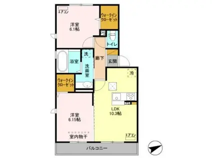 プリマヴェーラ(2LDK/3階)の間取り写真