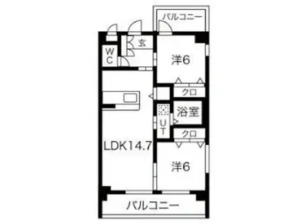 あおなみ線 荒子川公園駅 徒歩42分 3階建 築8年(1LDK/1階)の間取り写真