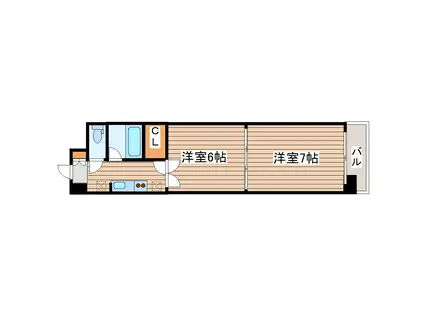 グリーンハピー泉中央(2K/4階)の間取り写真