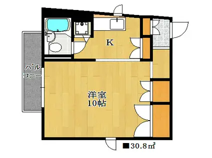 レイズ船橋(1K/3階)の間取り写真