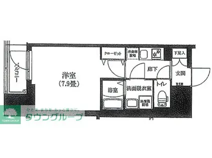 アイル ノヴェル駒込(1K/1階)の間取り写真
