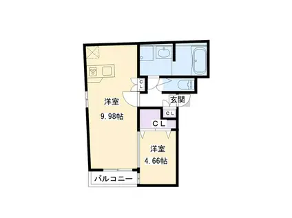 アーバンパーク船堀II(2LDK/5階)の間取り写真