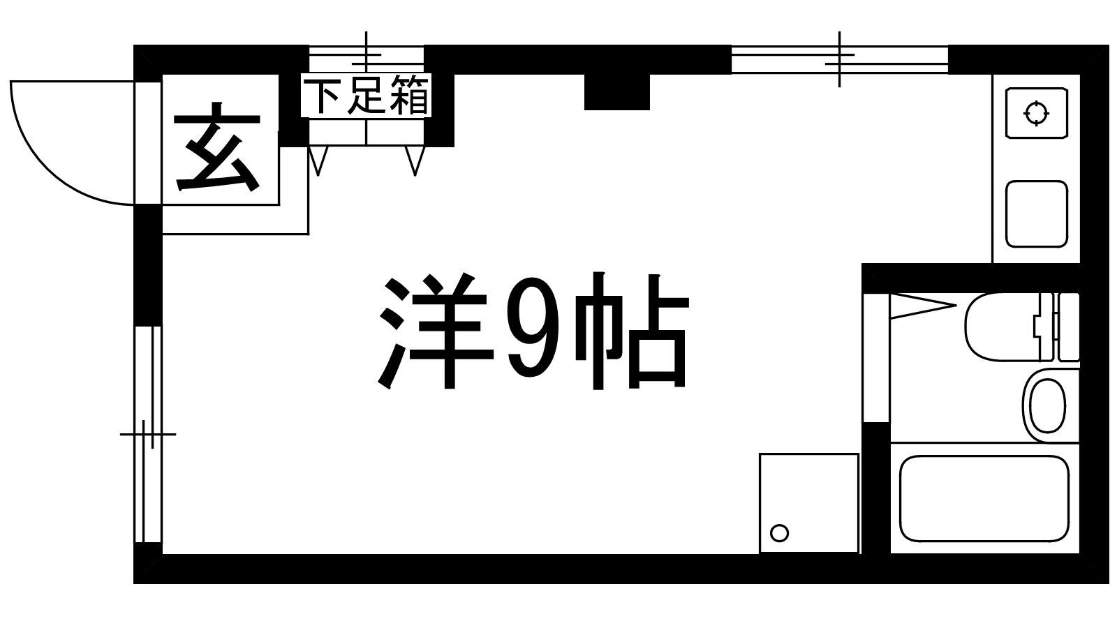 SKハイツ(ワンルーム/1階)の間取り写真