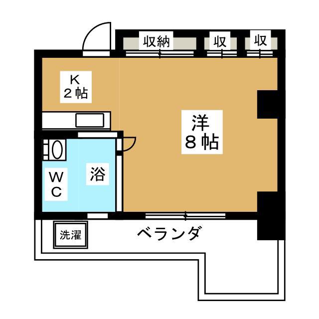 シャイン元住吉(ワンルーム/3階)の間取り写真