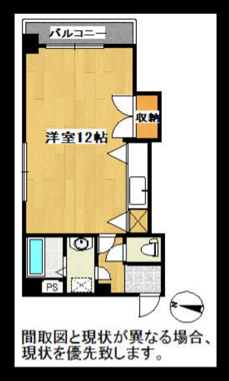エステート企救(ワンルーム/2階)の間取り写真