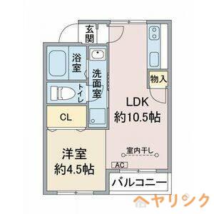 本郷ミユキビル(1LDK/1階)の間取り写真
