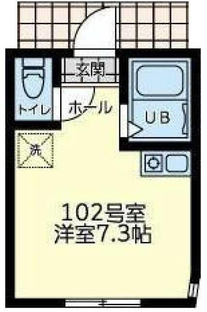 ユナイト保土ヶ谷ベニントン(ワンルーム/1階)の間取り写真