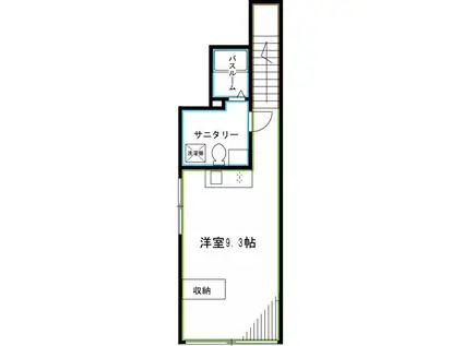 COCOON.N(ワンルーム/2階)の間取り写真