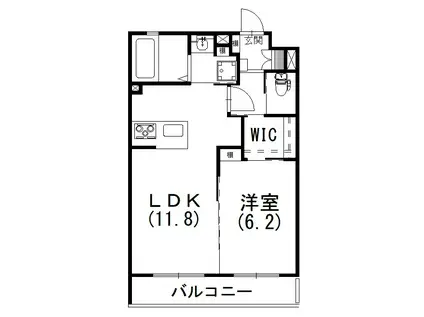  リライフ富塚(1LDK/3階)の間取り写真