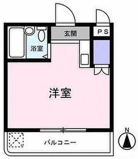コアクレスト浦和III(ワンルーム/1階)の間取り写真
