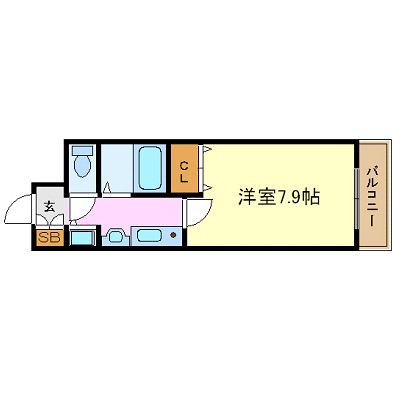 プレサンス栄メディパーク(1K/3階)の間取り写真
