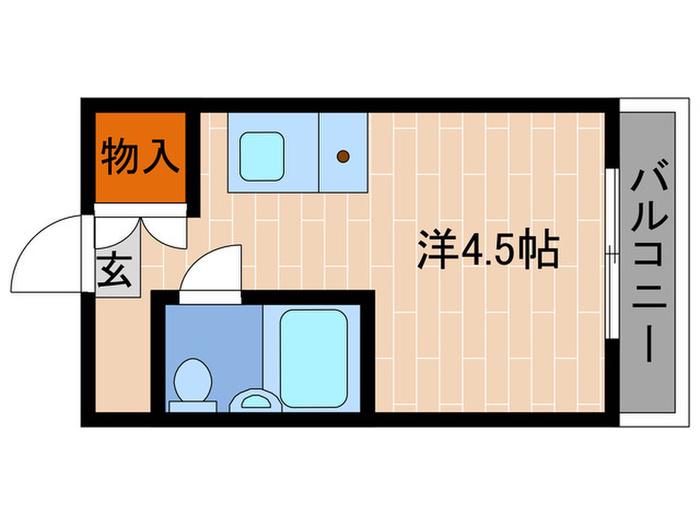 ネオハイツ三宮(ワンルーム/4階)の間取り写真