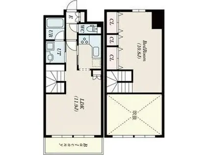 ラ・ドーニ清水(1LDK/8階)の間取り写真