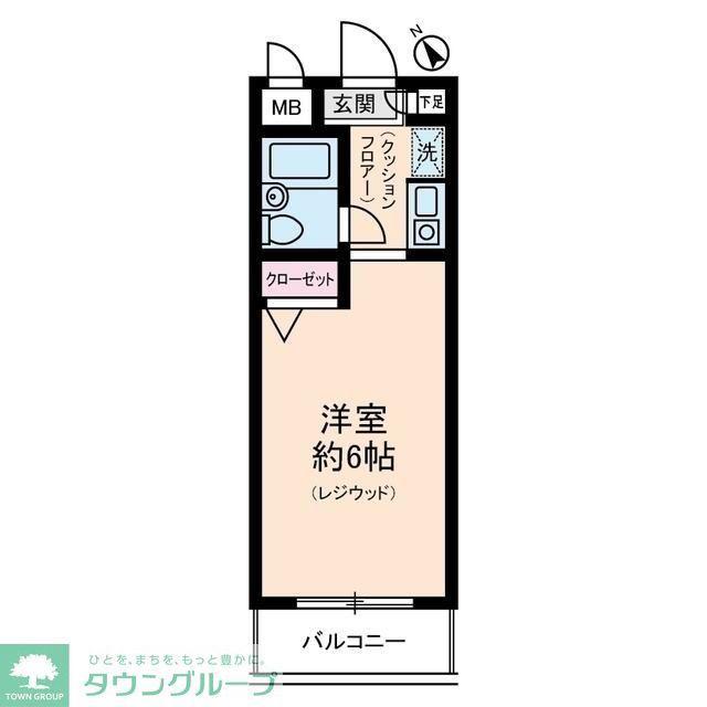 菱和パレス世田谷千歳台(ワンルーム/1階)の間取り写真