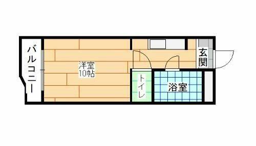 レジデンス馬借(ワンルーム/3階)の間取り写真