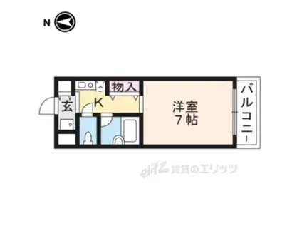 アローフィールドTUDOI(1K/2階)の間取り写真
