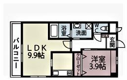 シーサイド高浜(1LDK/1階)の間取り写真