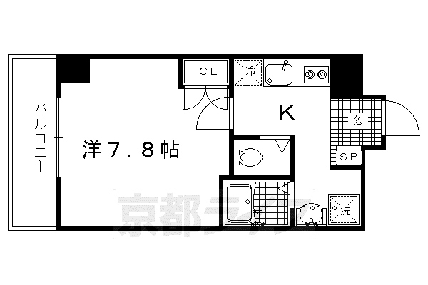 AMISTAD洛(1K/3階)の間取り写真