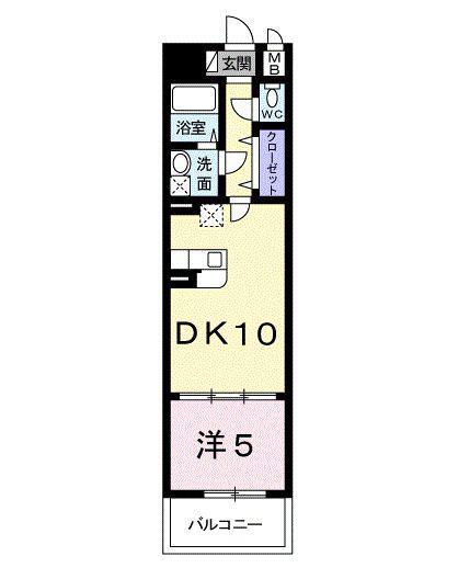 エステージ(1LDK/3階)の間取り写真