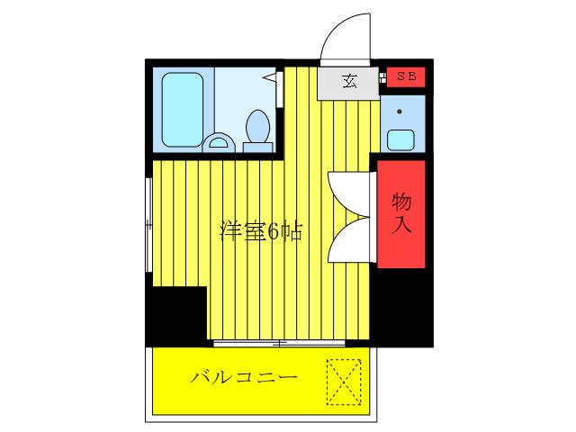 メゾンタカクラ(ワンルーム/3階)の間取り写真