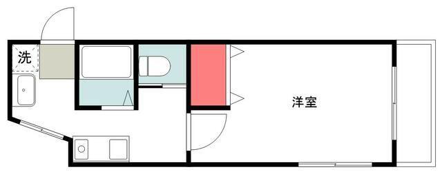 スラクストンパートI(1K/3階)の間取り写真