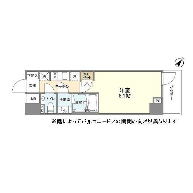 YSレジデンス代田橋(1K/5階)の間取り写真