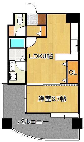 パワーズ117(1LDK/3階)の間取り写真