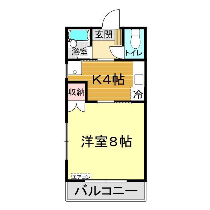 ハイライフNAMI(1K/3階)の間取り写真