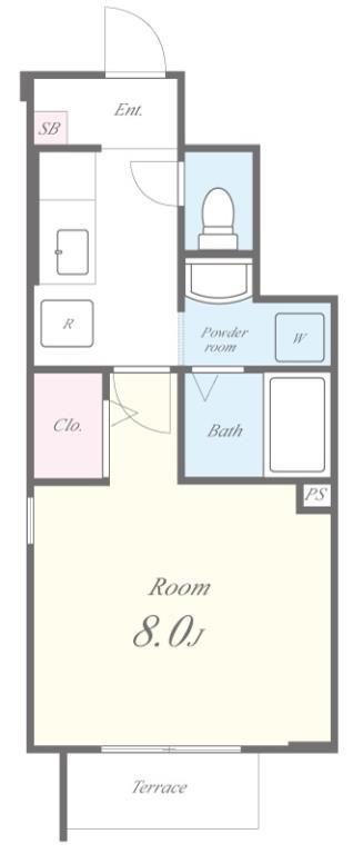 ESTUDIO24(1K/1階)の間取り写真