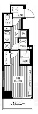 BRIZZ清澄白河(1K/4階)の間取り写真