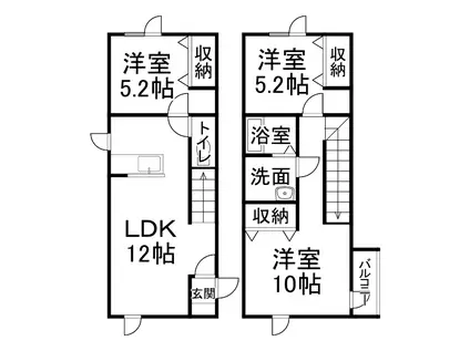 アルファーメゾン(3LDK/1階)の間取り写真