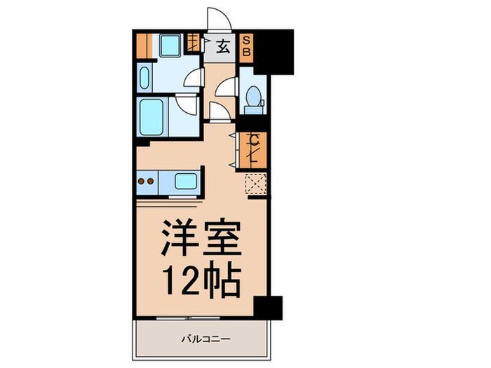 TKフラッツ渋谷(ワンルーム/5階)の間取り写真
