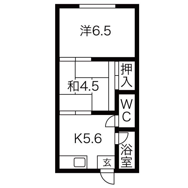 コーポ豊和(2DK/2階)の間取り写真