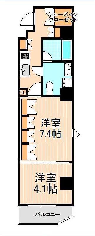 アンベリール三ノ輪(2K/6階)の間取り写真