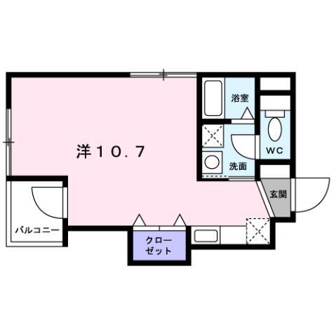 クレスト呉服町(ワンルーム/4階)の間取り写真
