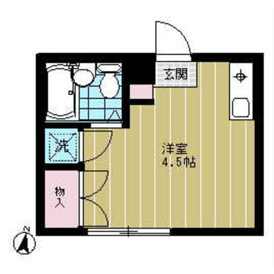 ドミール・ウタ(ワンルーム/2階)の間取り写真