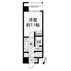 KDXレジデンス三宮(1K/5階)の間取り写真
