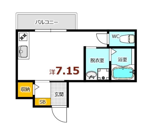  かんたろうビル(ワンルーム/3階)の間取り写真