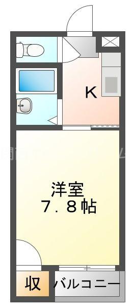 エストゥディオ(1K/2階)の間取り写真