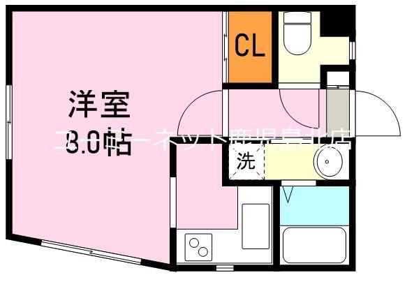 GRAYBROOK ARATA(1K/4階)の間取り写真